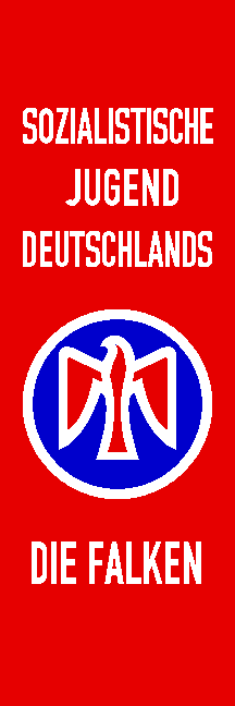 [Socialist Youth of Germany - The Falcons, vertical flag used at tent camps (Germany)]